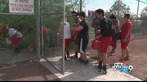 Tucson High practicing at Cherry Field