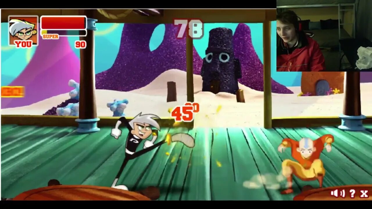 Aang The Avatar VS Danny Phantom In A Nickelodeon Super Brawl 2 Battle With Live Commentary