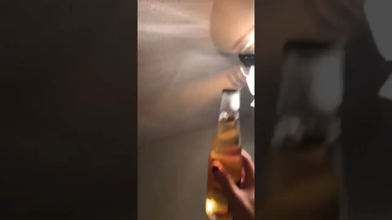 Opening bottle on ceiling fan fail #shorts