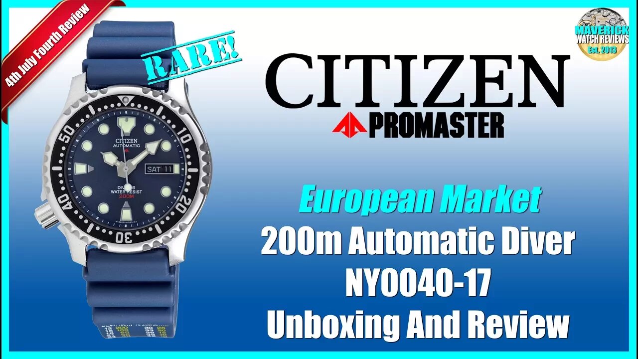 Unicorn Blue Diver! | Citizen Promaster 200m Automatic Diver NY0040-17 Unbox & Review