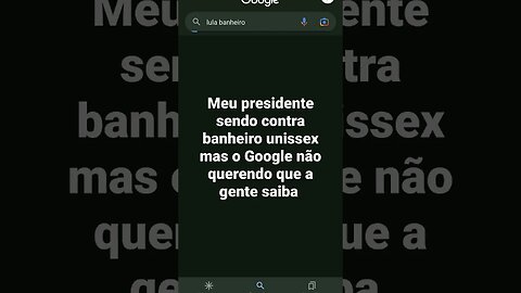 Meu presidente Lula sendo contra banheiro unissex