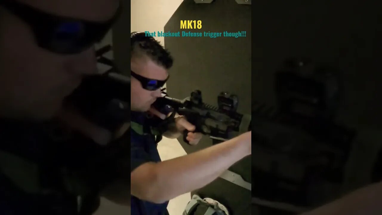 Blackout defense trigger is remarkable. Shooting the DD MK18 #shorts #guns #viral #trending #pewpew