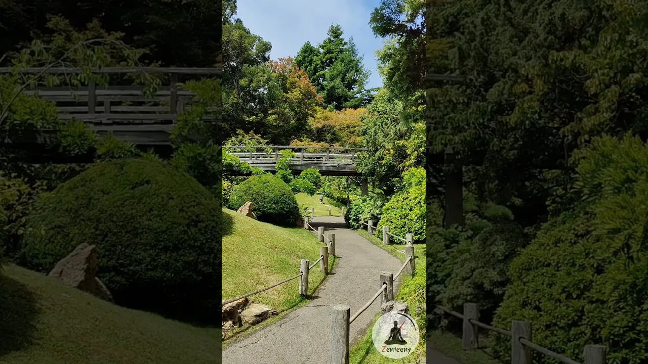 Tranquil Pathway under the Long Bridge | San Francisco Japanese Tea Garden