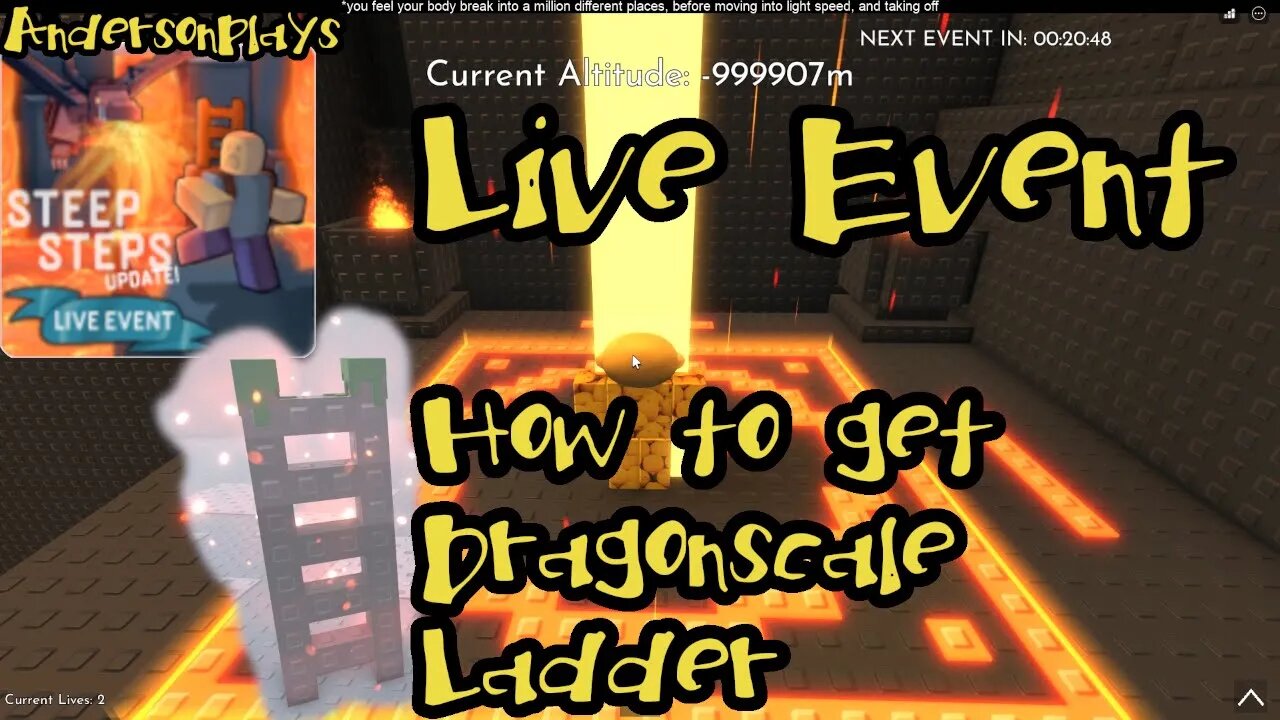 AndersonPlays Roblox [🐲 LIVE EVENT] STEEP STEPS - How To Get Dragonscale Ladder - Live Event