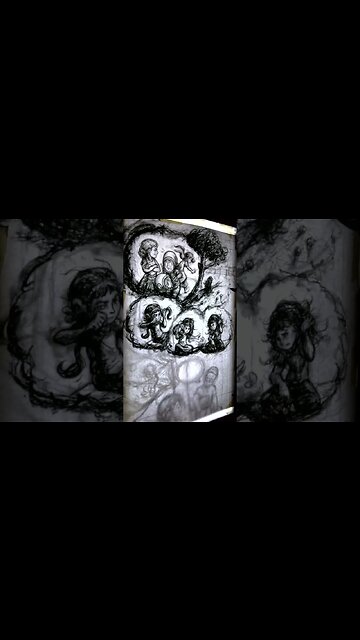 Charcoal art for page 130