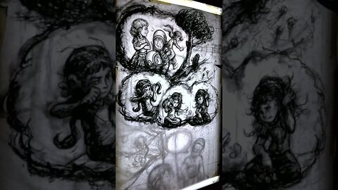 Charcoal art for page 130