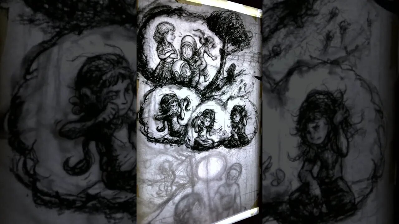 Charcoal art for page 130