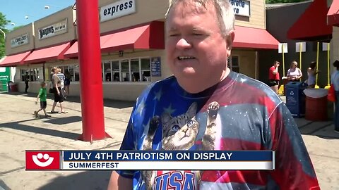 Patriotic outfits on display at Summerfest on 4th of July