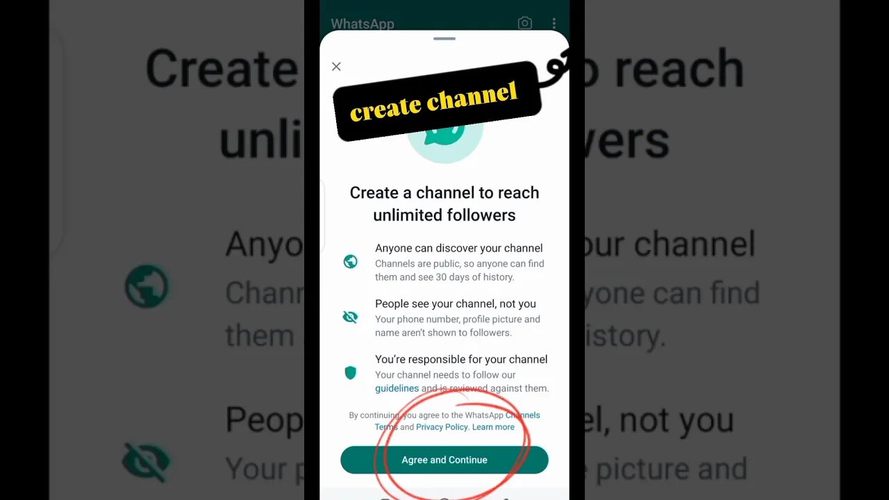 How to create a WhatsApp Channel 🙄 #whatsapp #whatsappchannel #whatsappchannels #shorts #viral