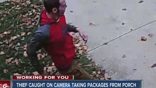 Thief caught on camera taking packages from porch