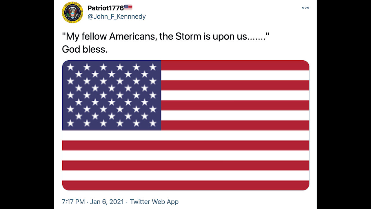 The Goldfish Report No. 639 - "My Fellow Americans, The Storm Is Upon Us......." GOD BLESS