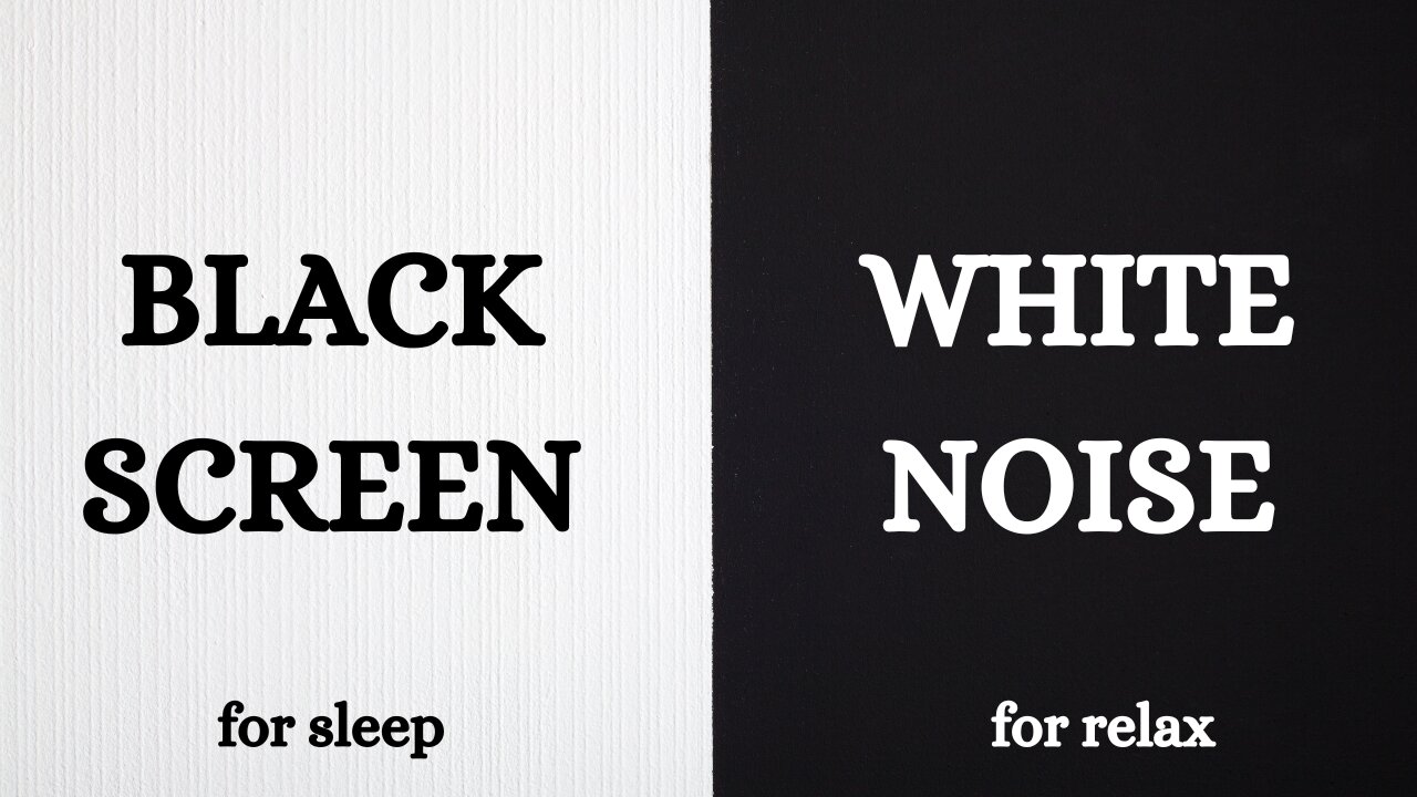 Soft White Noise for Relax/ Black Screen for Sleep