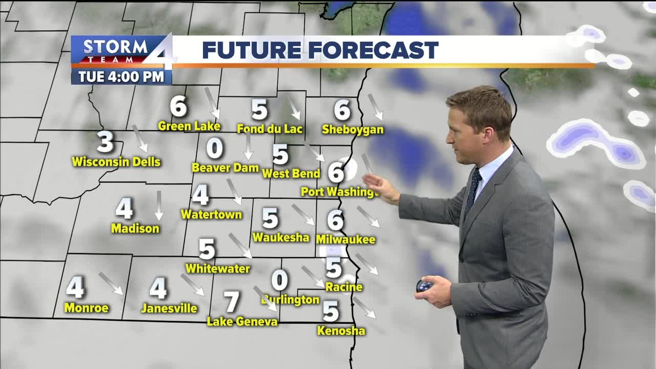 Cloudy skies loom Tuesday