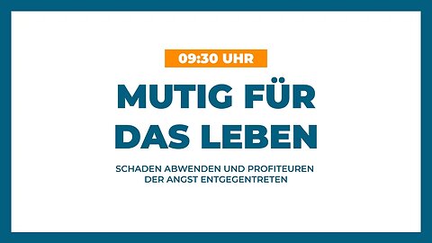 Livestream 23.09. Vortrag Mutig für das Leben # Dr. Peter McCullough