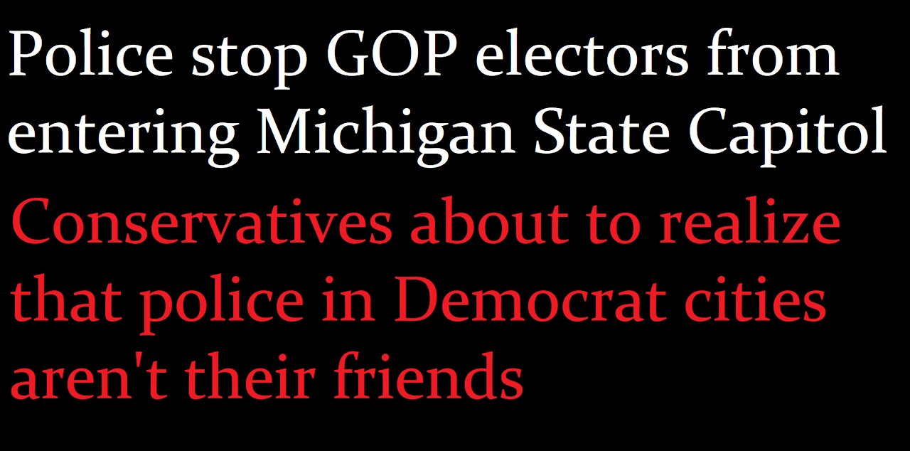 Police stop GOP electors from entering Michigan Capitol