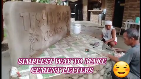 SIMPLEST WAY TO MAKE CEMENT LETTERS 🇵🇭