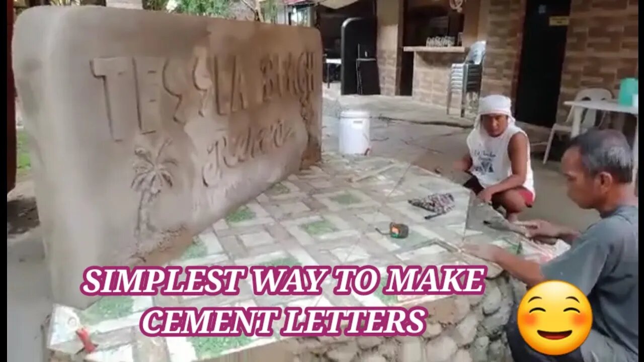 SIMPLEST WAY TO MAKE CEMENT LETTERS 🇵🇭