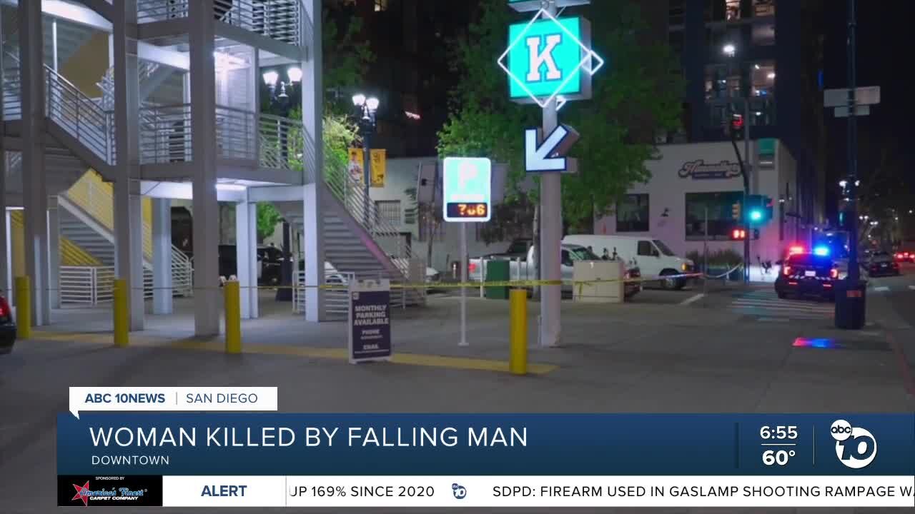 Woman killed by falling man in East Village