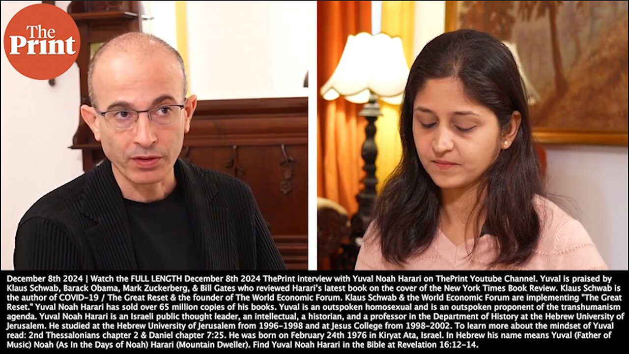 Yuval Noah Harari | "AI Is Not A Tool. It Is An Agent. We Have Created Something That Can Take Power Away. When You Apply to a Bank, Maybe It's Not a Human Deciding Whether to Give You the Loan or Not. It's an AI." - 12/8