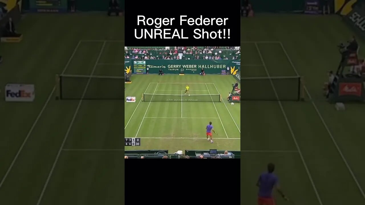 Roger Federer UNREAL Shot!! 🤯 #tennis #shorts