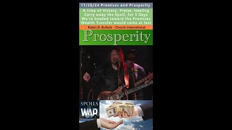 NOW We're Headed Toward PROSPERITY prophecy - Robin Bullock 11/26/24