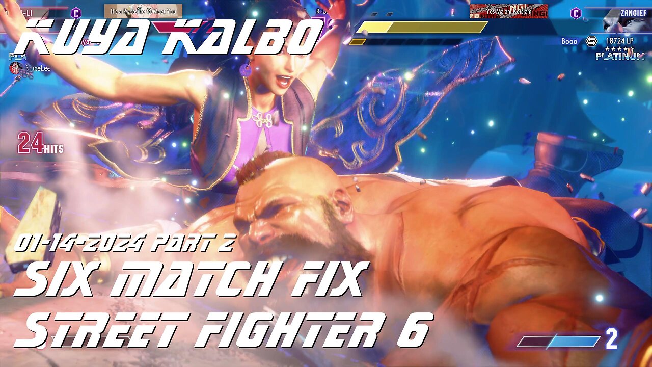 Kuya Kalbo Six Match Fix with Chun Li on Street Fighter 6 as Puyat 01-14-2024 Part 2.