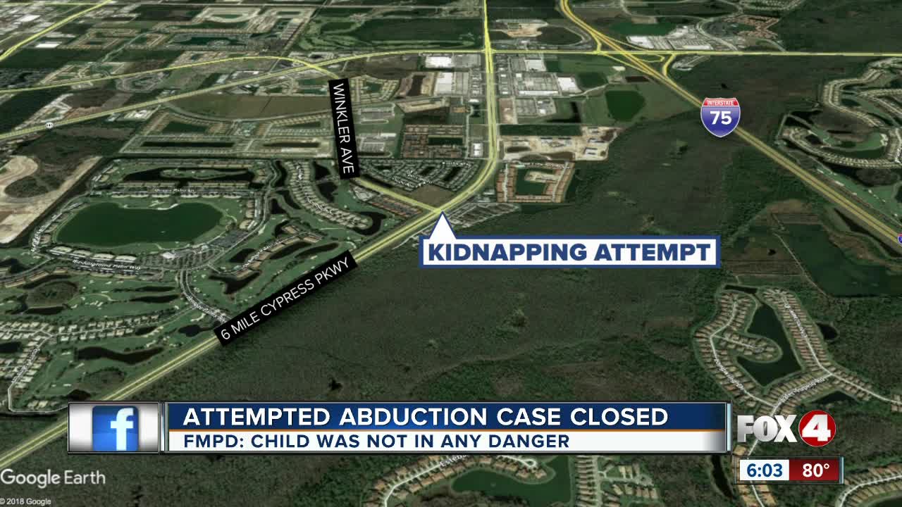 Child who says she was almost kidnapped in Fort Myers had case closed