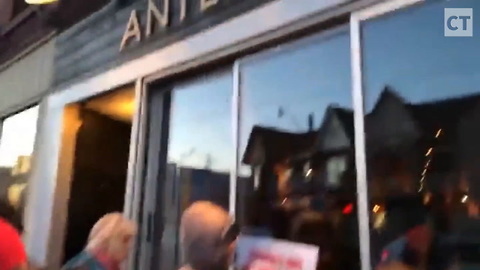 Restaurant Owner Sends Vegan Protesters Into A Frenzy With Epic Storefront Display