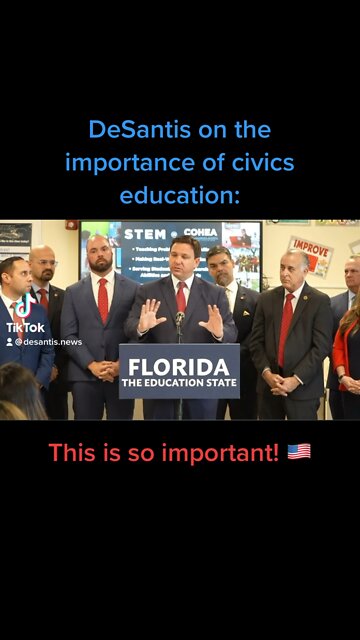 DeSantis on the importance of civics education 🇺🇸👏