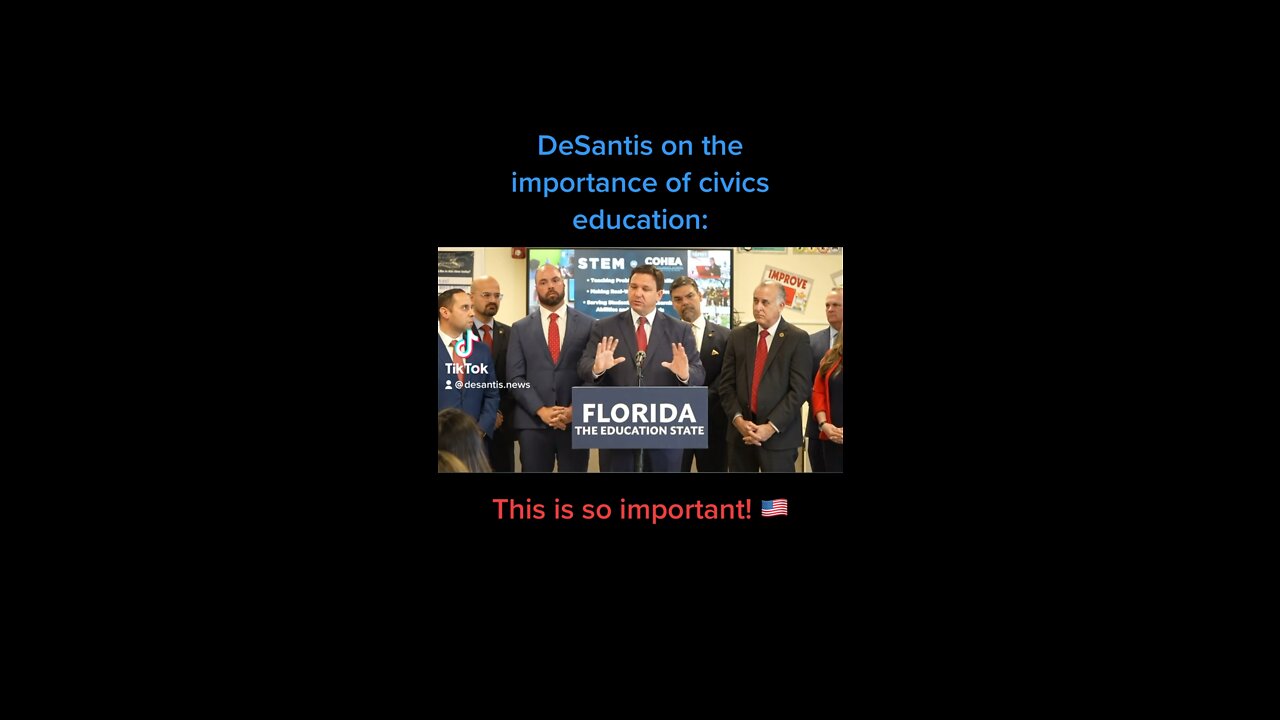 DeSantis on the importance of civics education πΊπΈπ