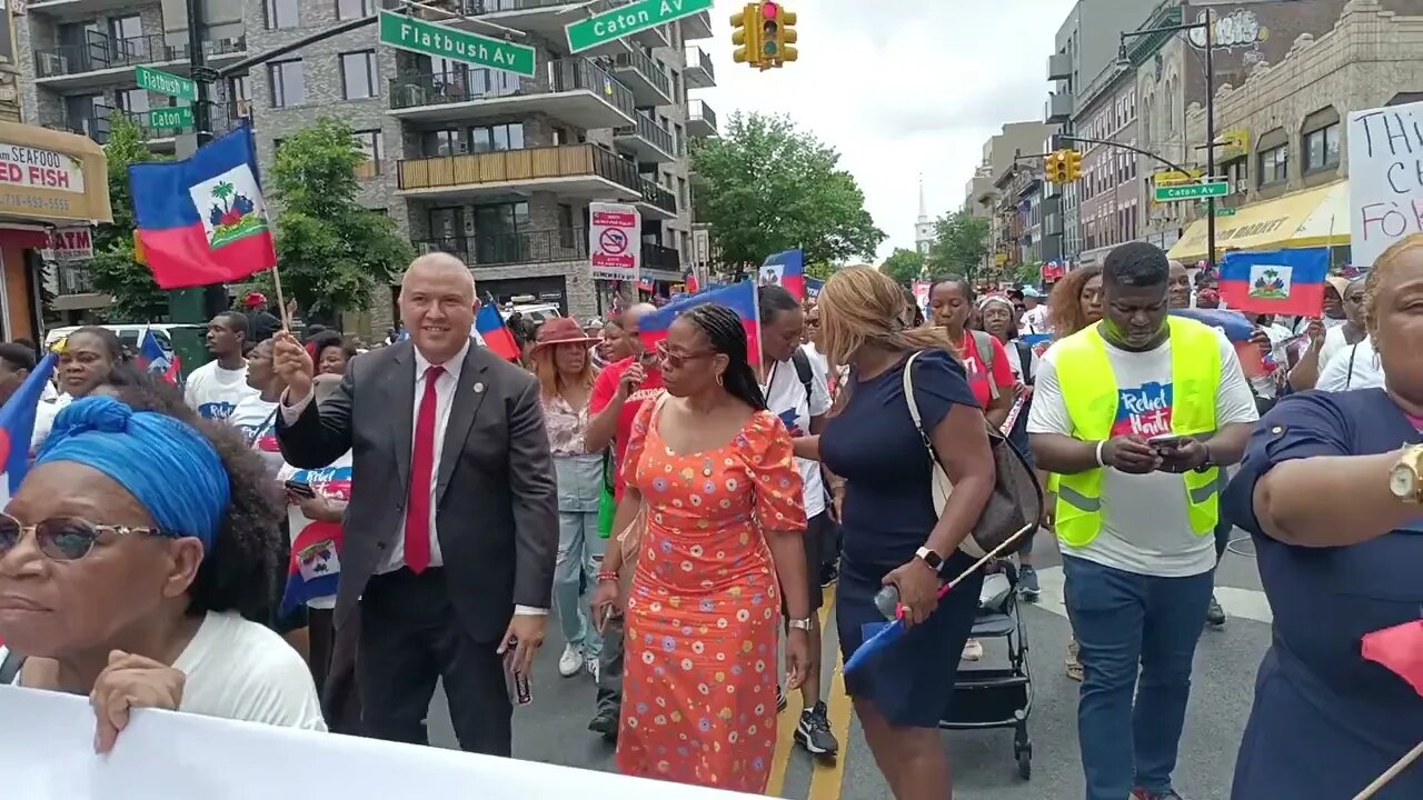 Relief in #haiti #reliefinhaiti International March From Rogers Ave and Foster Ave to Prospect Park.