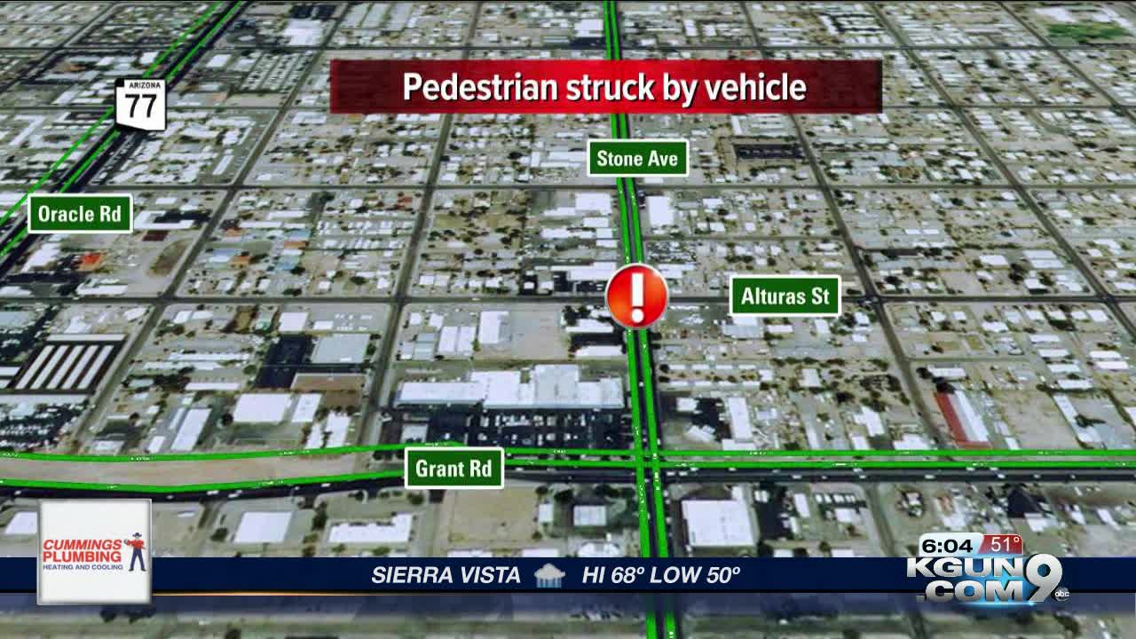 Pedestrian struck on Alturas Street and Stone Avenue