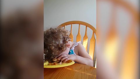 Toddler Girl Wakes Up When Asked If She Wants Cookie