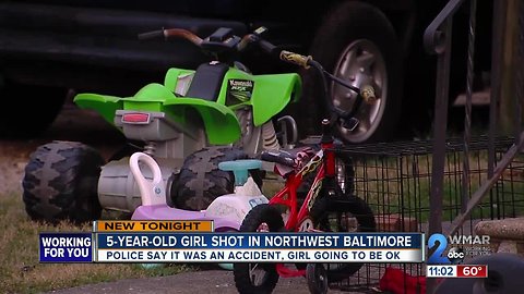 5-year-old girl shot in the chest in Northwest Baltimore