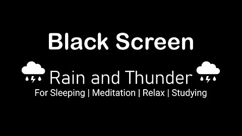 Gentle Rain and Thunder Sounds For Sleeping | Meditation | Relax | Study | Black Screen