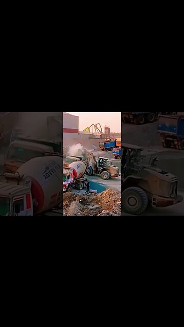 Wow😯 dump truck loading with wheel loader. #wow #amazing #machinery #dumptruck #wheelloader #shorts