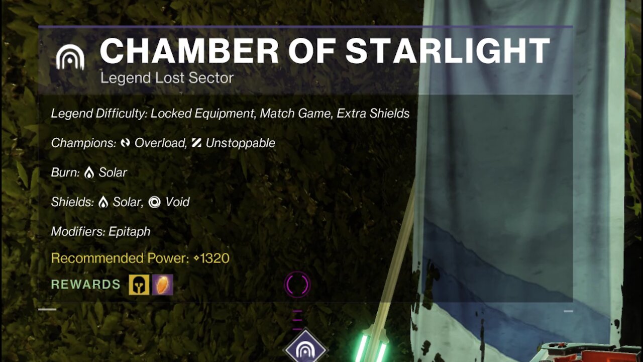 Destiny 2, Legend Lost Sector, Chamber of Starlight on the Dreaming City 9-5-21