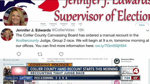 Collier County starts manual recount for local judge's race