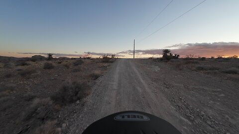 Motovlog 7, a twilight ride on a dirt road.
