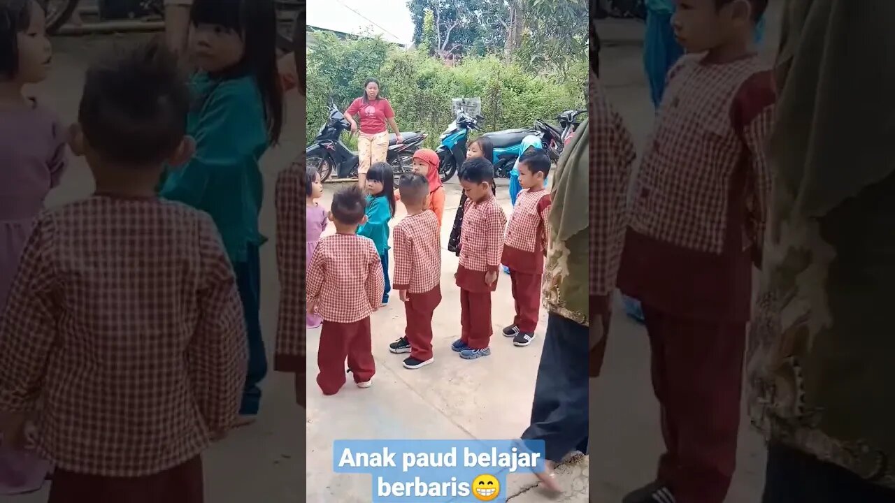 anak paud belajar berbaris #shorts #paud #short #anak #tk #sekolah