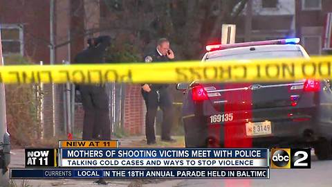 Mothers of shooting victims meet with Baltimore police