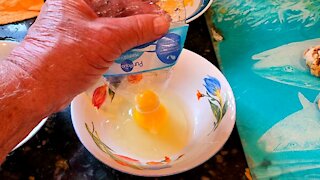 Separating Out Egg Whites With a Water Bottle