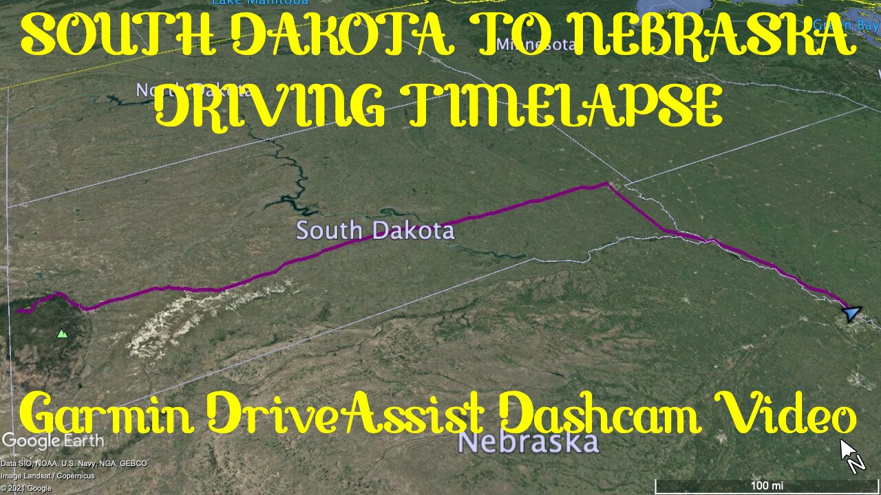 SOUTH DAKOTA TO NEBRASKA DRIVING TIMELAPSE / Garmin DriveAssist Dashcam Video