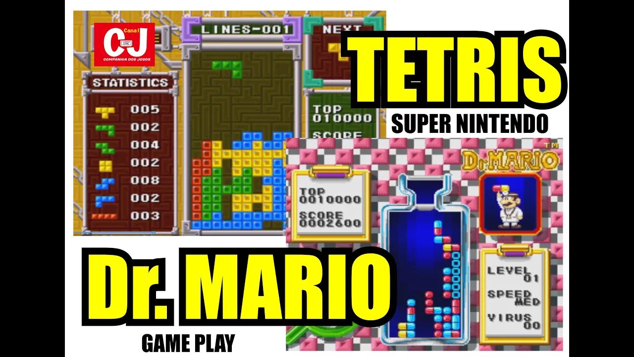 Dose dupla: Tetris e Dr. Mario (SNES)