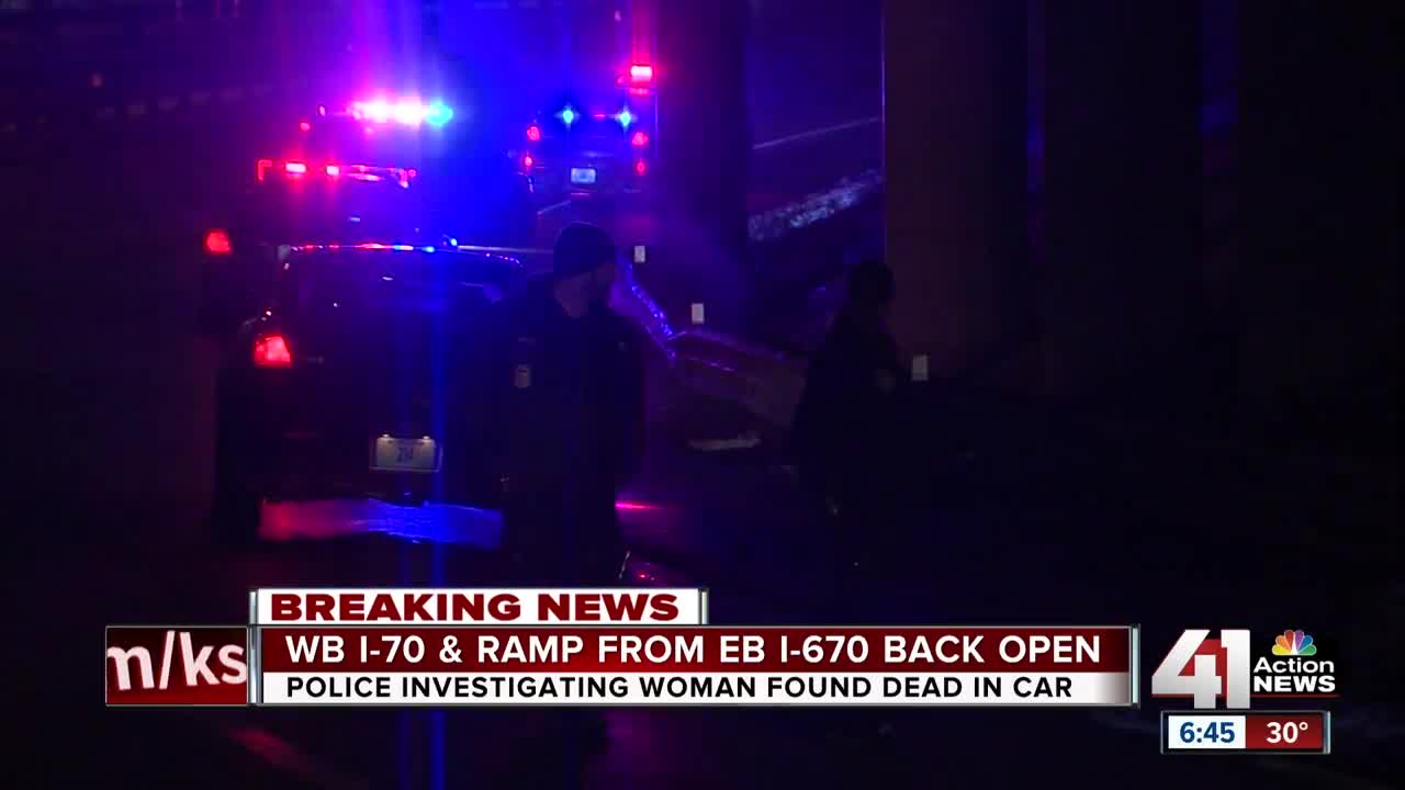 I-70 reopens after woman found dead in vehicle