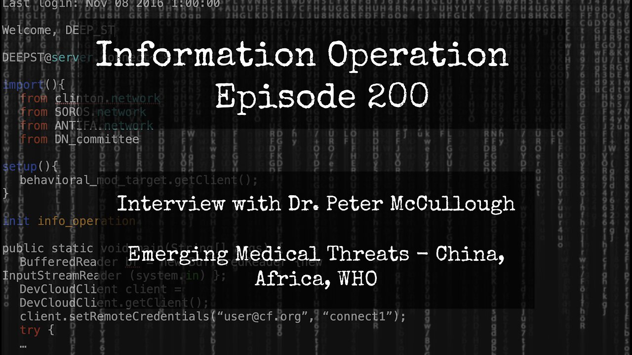 IO Episode 200 - Dr Peter McCullough On Emerging medical Threats 12/2/23