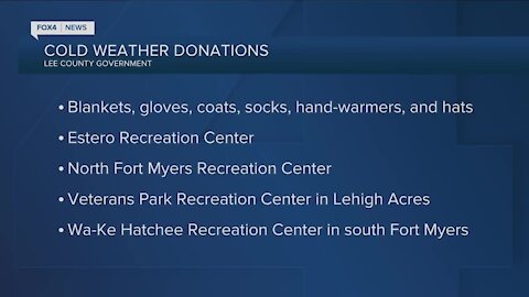 Lee County asking for donations for homeless during the cold weather