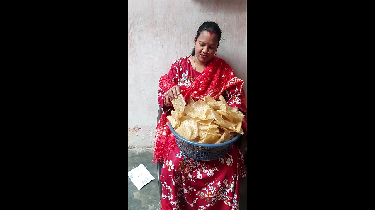 Home made Potato papad