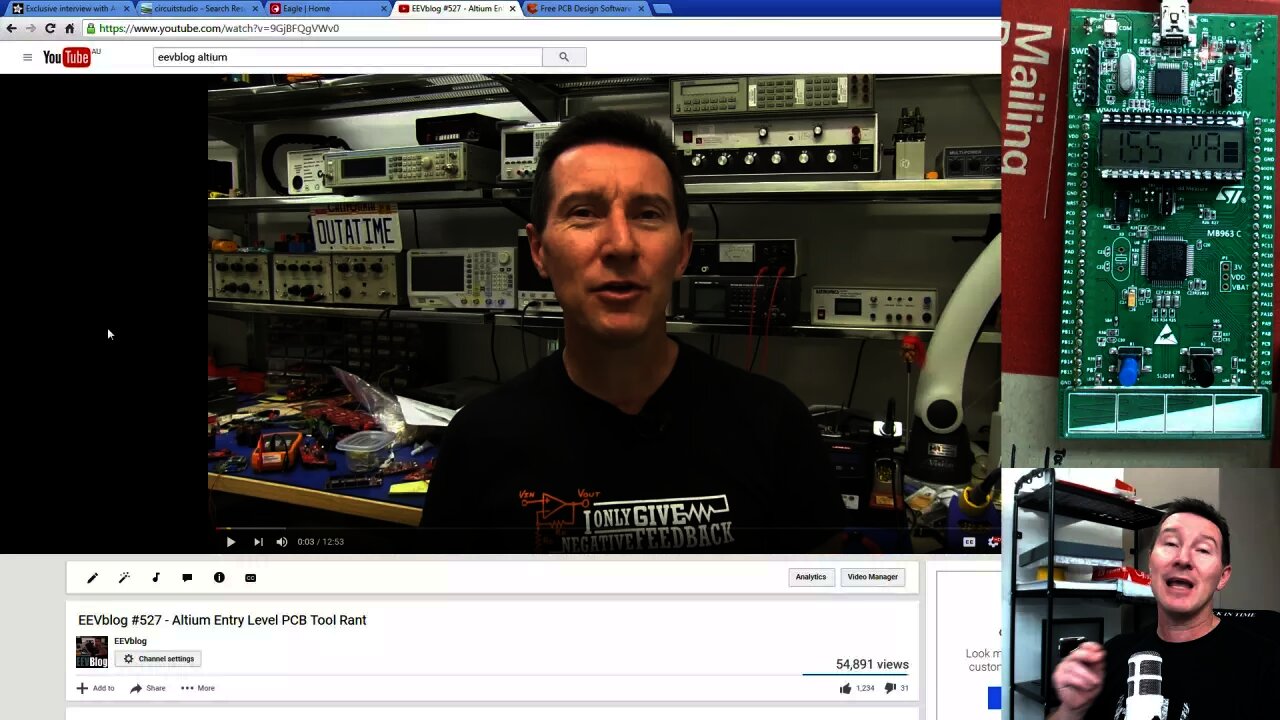 eevBLAB #24 - PCB Wars! Altium Circuit Studio vs Autodesk Eagle