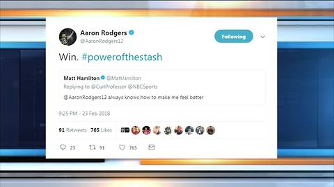 Aaron Rodgers' message to Hamilton, USA Curling: Win #PowerOfTheStash